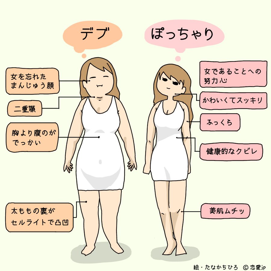 ぽっちゃりとデブの違いと境界線を調べた結果 嫁はデブと完全に一致 気分上々weblog
