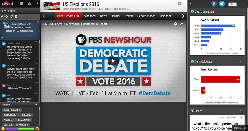 sMeshCentral's tweet photo. Watch #DemDebate Live stream on sMesh Central and join the crowd interaction in real-time https://t.co/hS2pgF6lSQ https://t.co/huYPyRhJpX