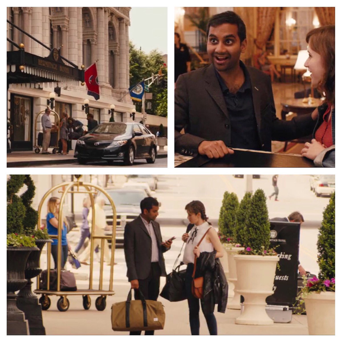 HermitageHotel's tweet image. #Flashback to the episode of @masterofnone where @azizansari checks in and out of The Hermitage Hotel. #netflix #tbt