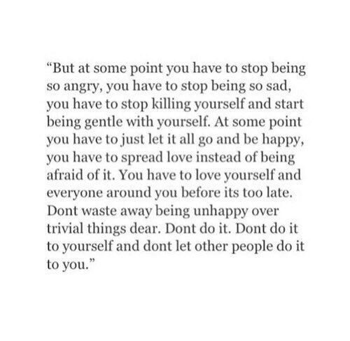 "Don't do it. Don't do it to yourself and don't let other people do it to you."