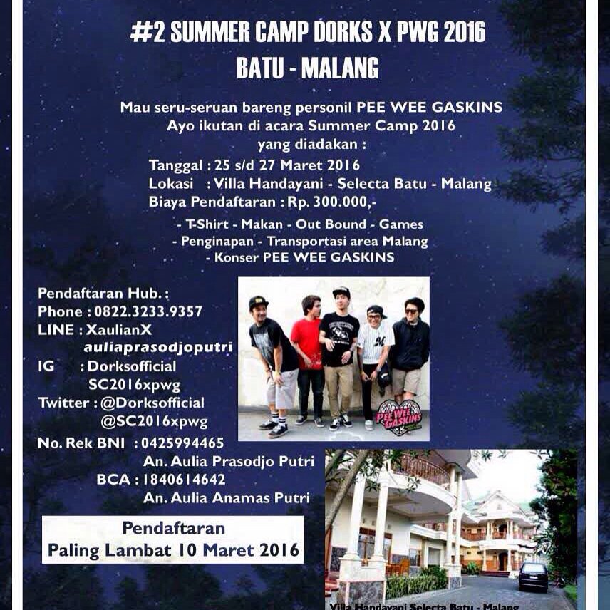 Yuk buruan daftar SummerCamp PWG x DORKS <a href="/Batu/">Álvaro Bautista</a> (malang) 25 maret - 27 maret, dan.... tmi.me/1fcjPh