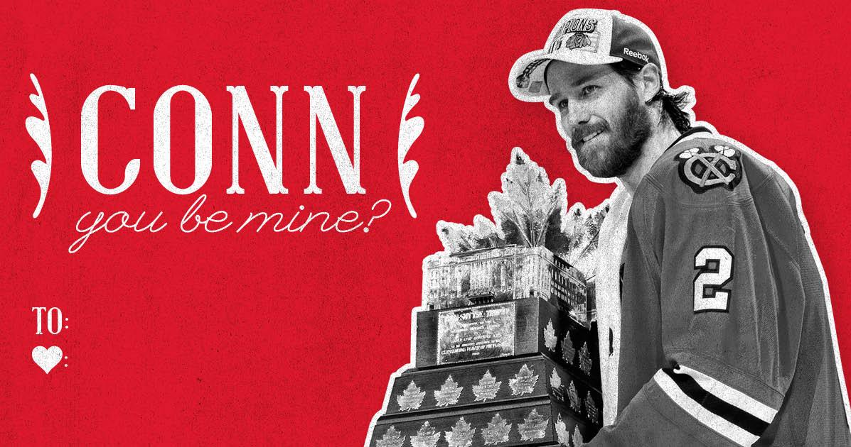 Conn you be mine? Spread the love this Valentine's Day with messages from the #Blackhawks - sot.ag/4LLtx