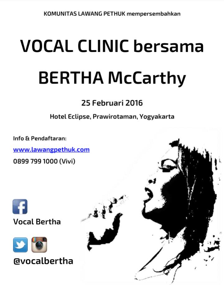 Lawang Pethuk community present Vocal Clinic Bertha McCharty #vocalbertha #jogja #community <a href="/yogyandroid/">YANDRO</a>