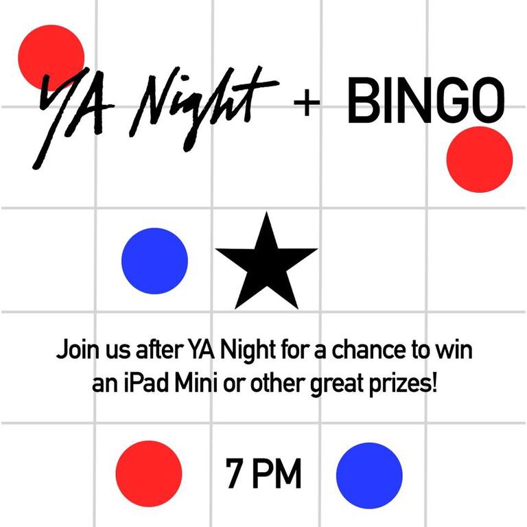 As if YA on a FriDAY wasn't enough to float your boat--there's MORE! After service we're gonna play ULTIMATE BINGO!