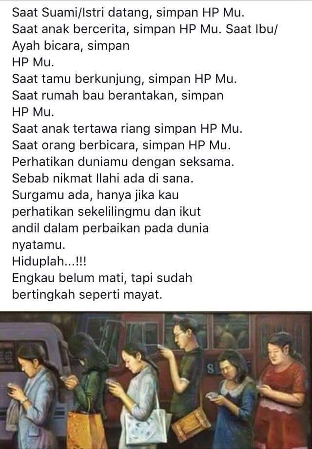 aagym's tweet photo. Penting sekali bagi yang sangat lengket dengan HP seakan bisa menuhankan HP nya https://t.co/LiedcjvgXj