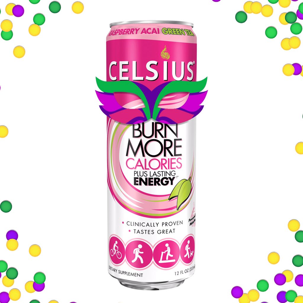 CelsiusOfficial's tweet photo. Keep it healthy and light with a fat burning Celsius! #nonfatTuesday #MardiGras https://t.co/5f3MakloCR