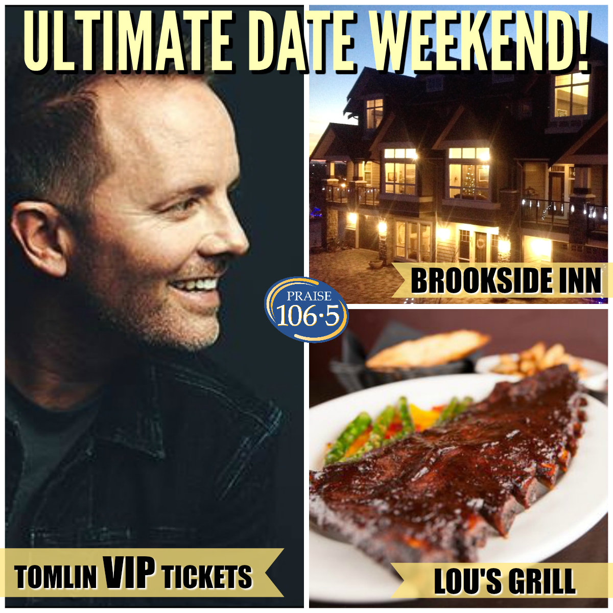Praise1065's tweet photo. Ultimate Date Weekend - EPIC Prize! Details at: https://t.co/C8uI5ibcqS #pixelthis #christomlin #brooksideinn https://t.co/Xf5XGOxxKM