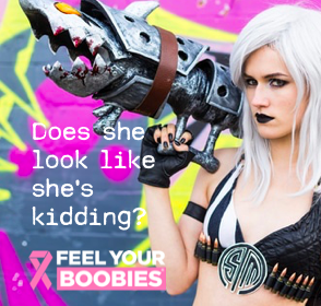 feelyourboobies's tweet image. She's not kidding...i mean, look at her. #feelyourboobies #remindafriend