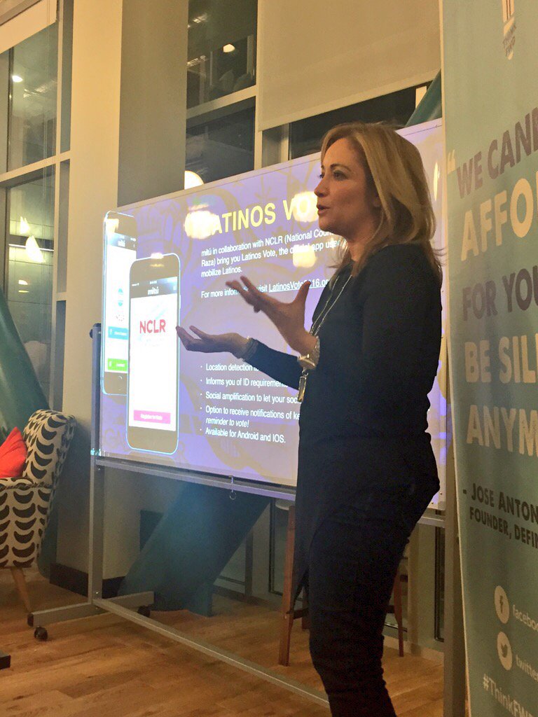 LA2050's tweet photo. "If we have a voice & don't use it, its not useful" @somosmitu on rallying young Latino voters #FWDLA #WeAreAmerica https://t.co/N3P6MmI0h0
