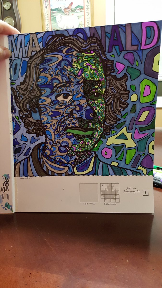 BestyinWest's tweet photo. Finally finished him! Been forever since I sat down to colour :) #adultcolouring #art #fun #thisisartoo #yyc #canada https://t.co/JSp9i50clC