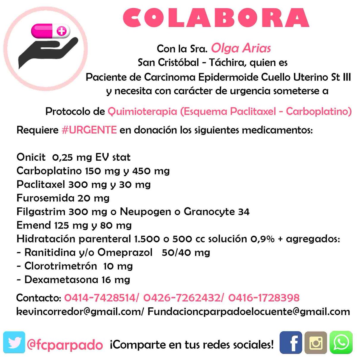 ayudasocialmed's tweet photo. necesitamos de tu ayuda esta persona necesita tu apoyo hacemos llegar, info aquí @lgabreu @LV797 @ElNacionalWeb https://t.co/Ko5o8Cynog