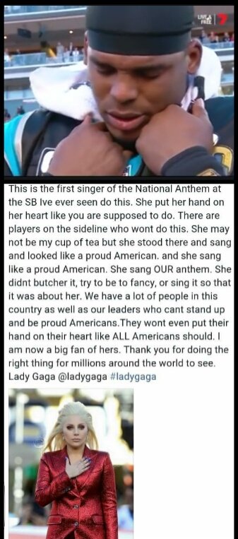 chiffon_pink1's tweet photo. much respect to ladygaga #LadyGagaSuperBowl #CamNewton #CamCriticism https://t.co/x7zZwgTBfG