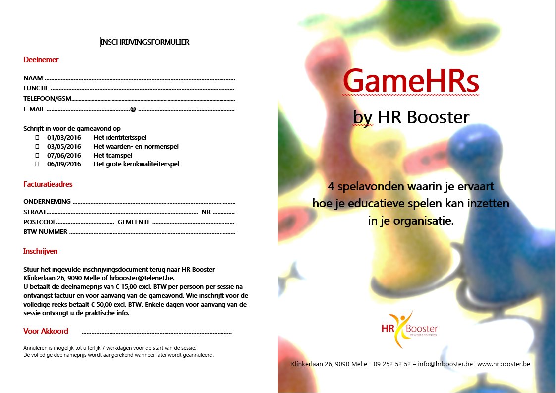HRBooster1's tweet photo. @HRBooster1  Op 1/03 GameHRs met het IDentiteitsspel voor wie de echte persoonlijkheid van z'n bedrijf wil kennen. https://t.co/N8YekABZtC