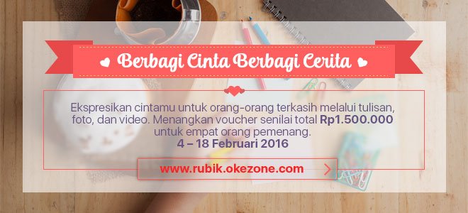 okezonenews's tweet photo. Ceritakan kisah cinta kamu bersama orang terkasih dan dapatkan voucher MAP. Klik disini https://t.co/Y5sZkbNMbo https://t.co/VkzT8fNXe6