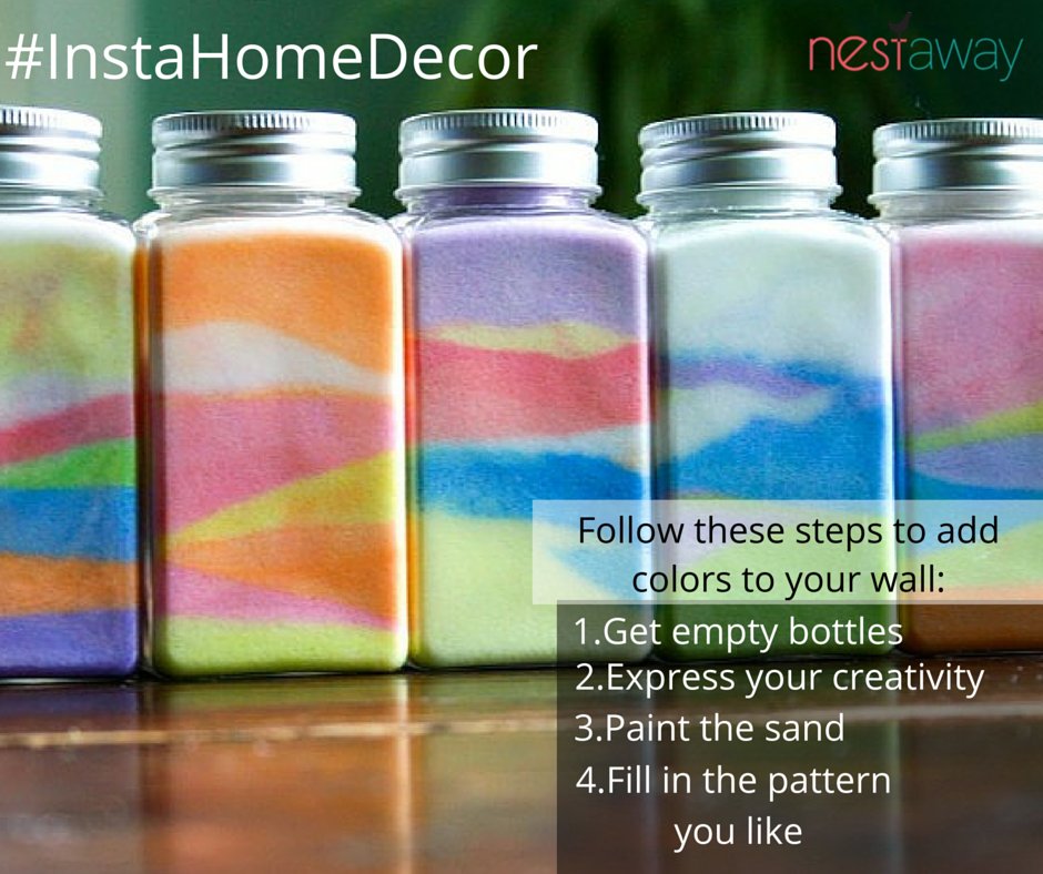 Give your home a personal touch with enchanting sand art! #HomeDecor #ReuseBottles