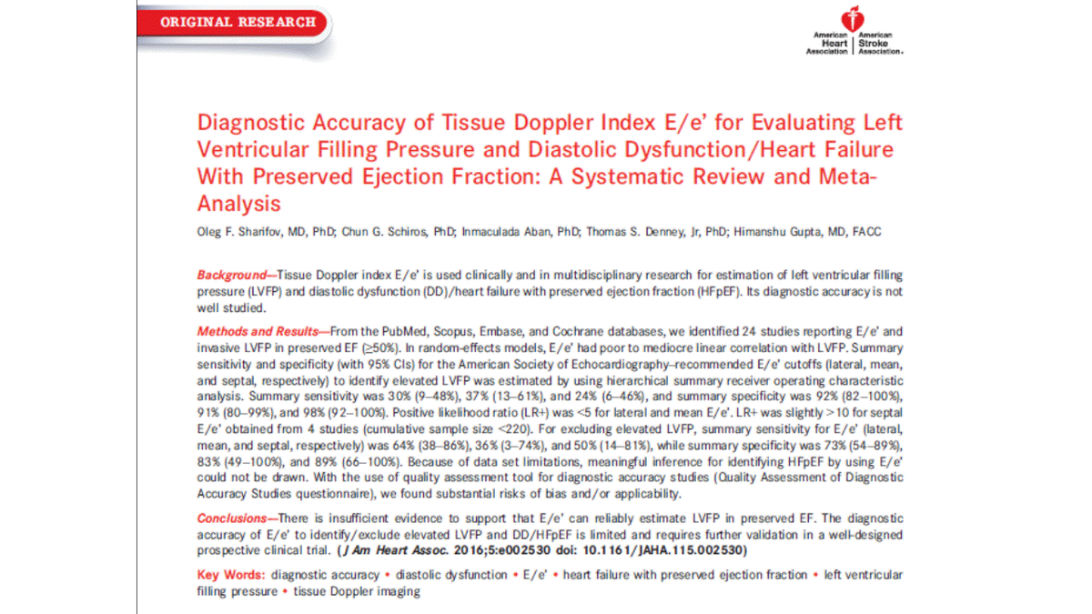 echocardiac's tweet photo. PROCLAIMED DEATH OF E /e'  for LV filling pressure assessment https://t.co/LXYBBMDwwy