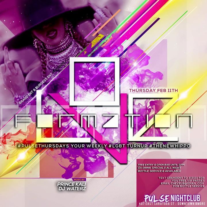 ChevelB's tweet photo. This Thursday EVERYONE Free B4 11P for #LoveFormation #PulseThursday #TheNewHippo https://t.co/zm3qHCRD4U