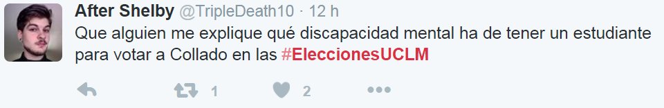 #eleccionesUCLM La elegancia de los autodenominados representantes de estudiantes <a href="/uclm_es/">Universidad de Castilla-La Mancha</a> No nos representan. Fuera