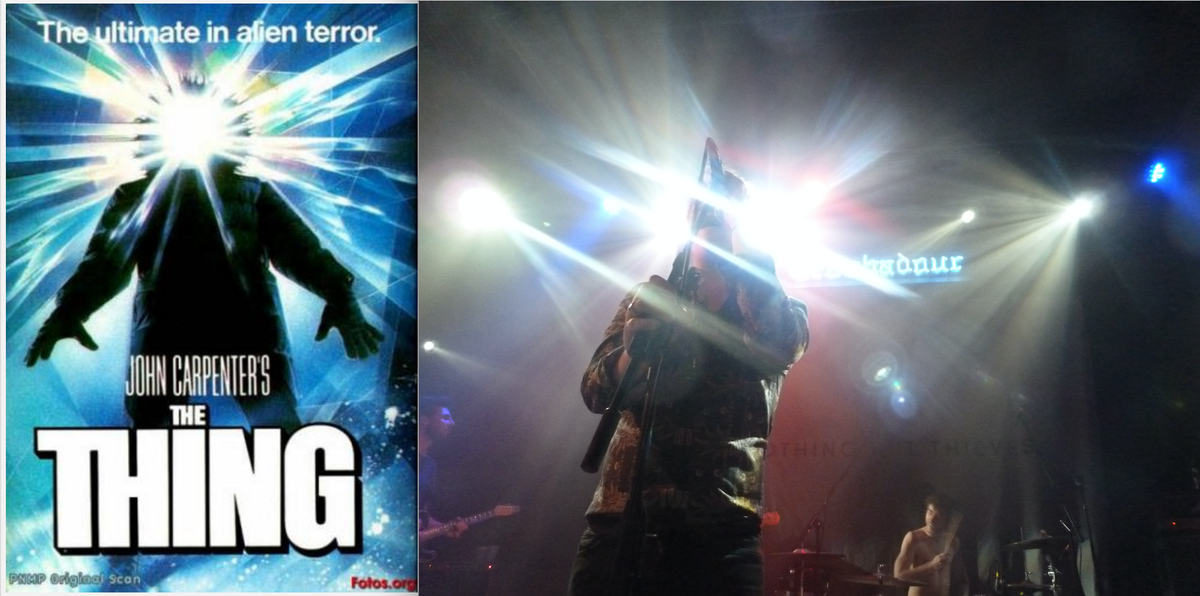 I knew this shot of @NBTConor @NBThieves @theTroubadour reminded me of something. #TheTHING #drewstruzanart