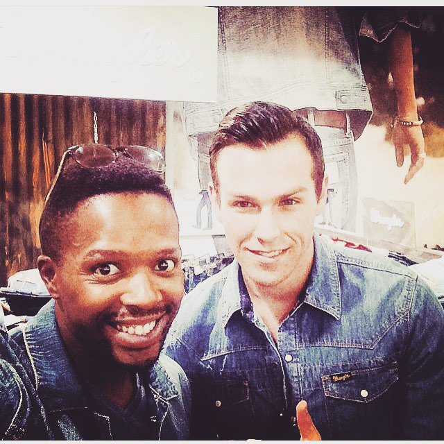 Wrangler_SA's tweet photo. #WednesdayWranglerMan. Today we have two Wrangler Men. @bongani_g & Mr SA @armanddup in our True Blue Denim shirt. https://t.co/aaaZACJtZQ