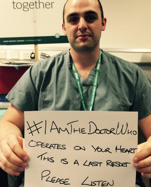 MirrorPolitics's tweet photo. #IAmTheDoctorWho: Reminding us what they do ahead of #juniordoctorstrike https://t.co/x0X3f40L58 https://t.co/2oIRL5PJ2B