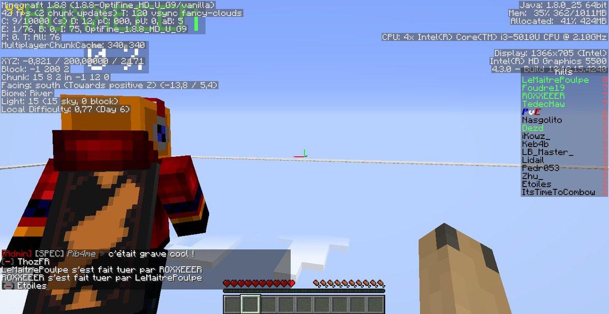 LeMaitrePoulpe's tweet photo. Quand tes trop chaud au pvp sur UHCFR. #LesjalouxGojalouser #TOPkill https://t.co/IToqOHDDMA