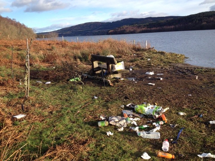 The view from venachar viewpoint. Please take your litter home so that others can enjoy the beautiful views