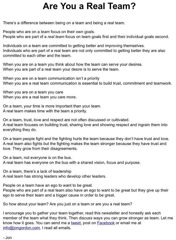 Are you a real team?