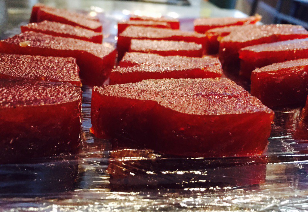 Quince cheese is finally ready to add to our cheeseboard!@JustJessLeah has been waiting for this day! @BIGMANC_CHEF