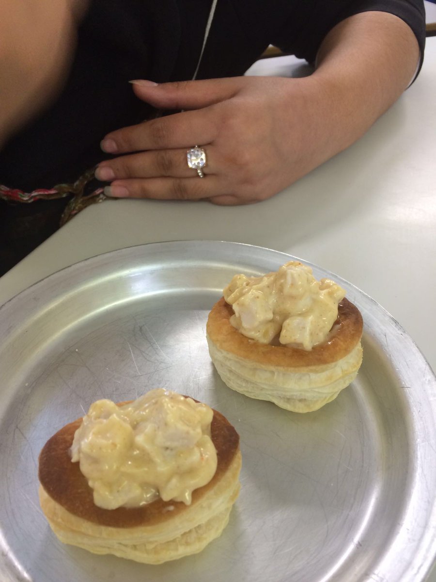 Students from barking abbey school in class making coronation chicken #yummy