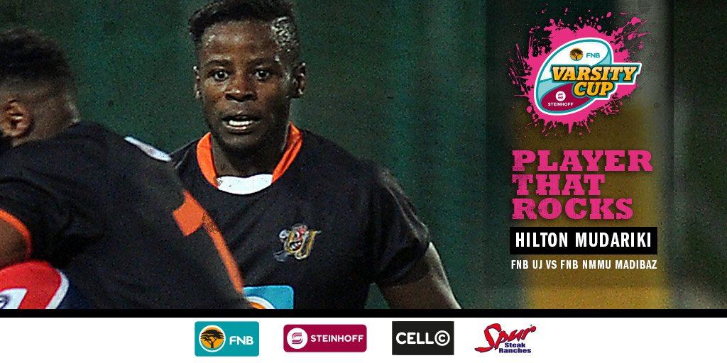 varsitycup's tweet photo. Hilton Mudariki will wear the #PinkShorts at UJ's next game as the @FNBSA #PlayerThatRocked #UJvsNMMU. Congrats! https://t.co/9UnoTmkHT0