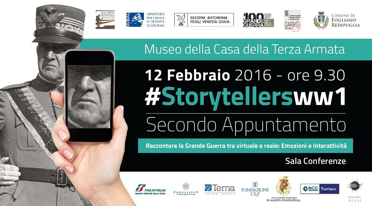 SkylabStudios_'s tweet photo. #StorytellersWW1 12 febbraio #foglianoredipuglia #innovazione nella #grandeguerra tra #virtuale e #reale #innovators https://t.co/T5L3wt0vvI
