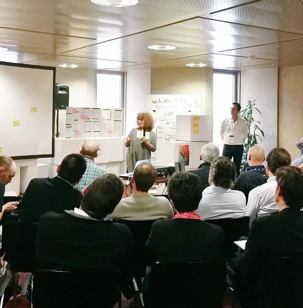 LIFTconference's tweet image. &quot;Fail better and react better&quot; @NadineReich  talking at #Lift16 #PrototypingLab