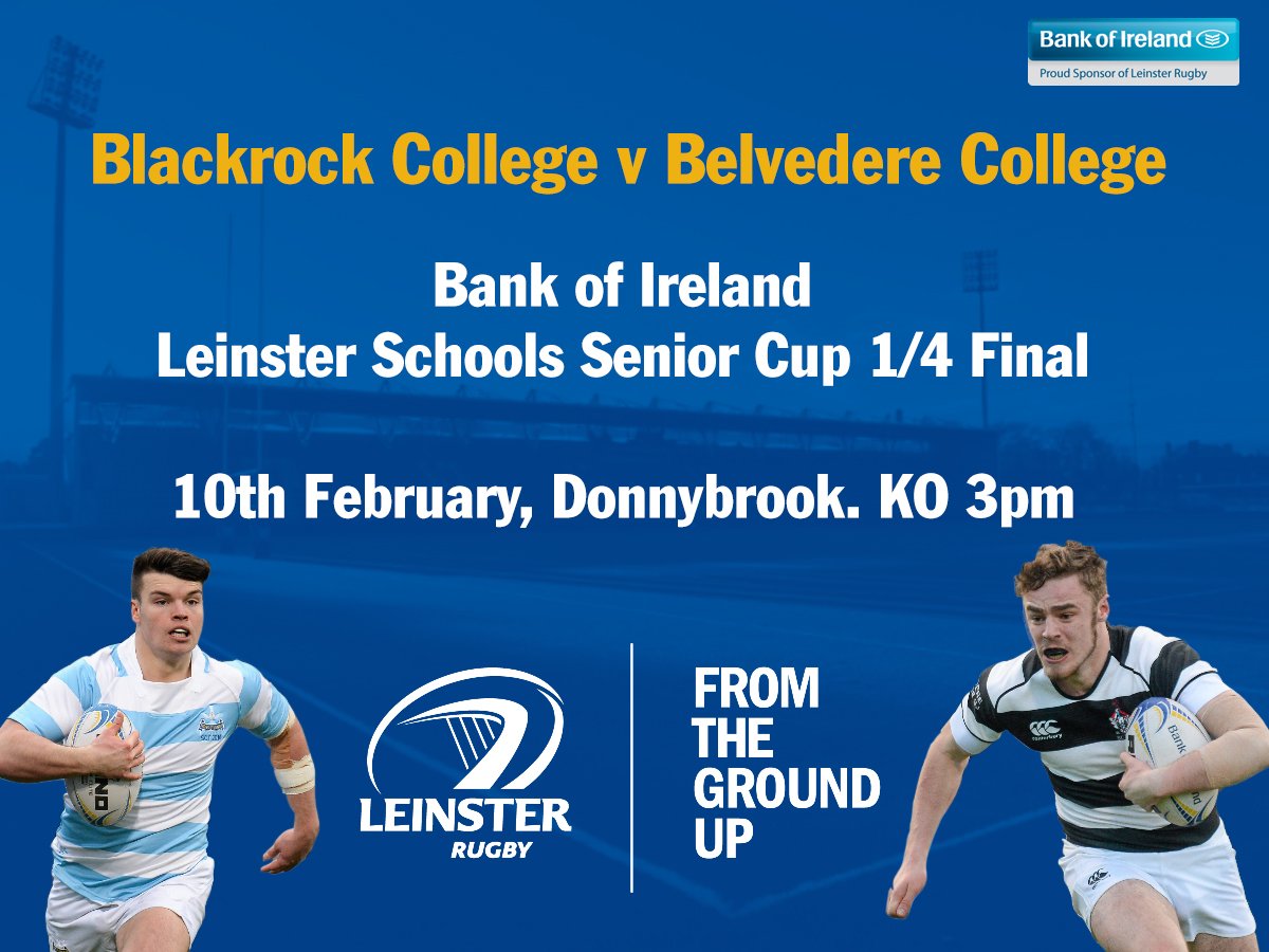 LeinsterBranch's tweet photo. Who's skiving off work to watch @Blackrockcol v @Belvederecolleg? RT to win two free tickets-winner chosen @ random https://t.co/whH0hsEFrF