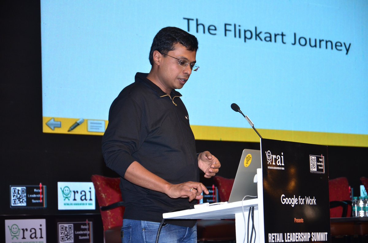 rai_india's tweet photo. That was a remarkable journey and an engaging session by @_sachinbansal, @Flipkart. #RLS2016 #retail #online https://t.co/rfTCkIEzfD