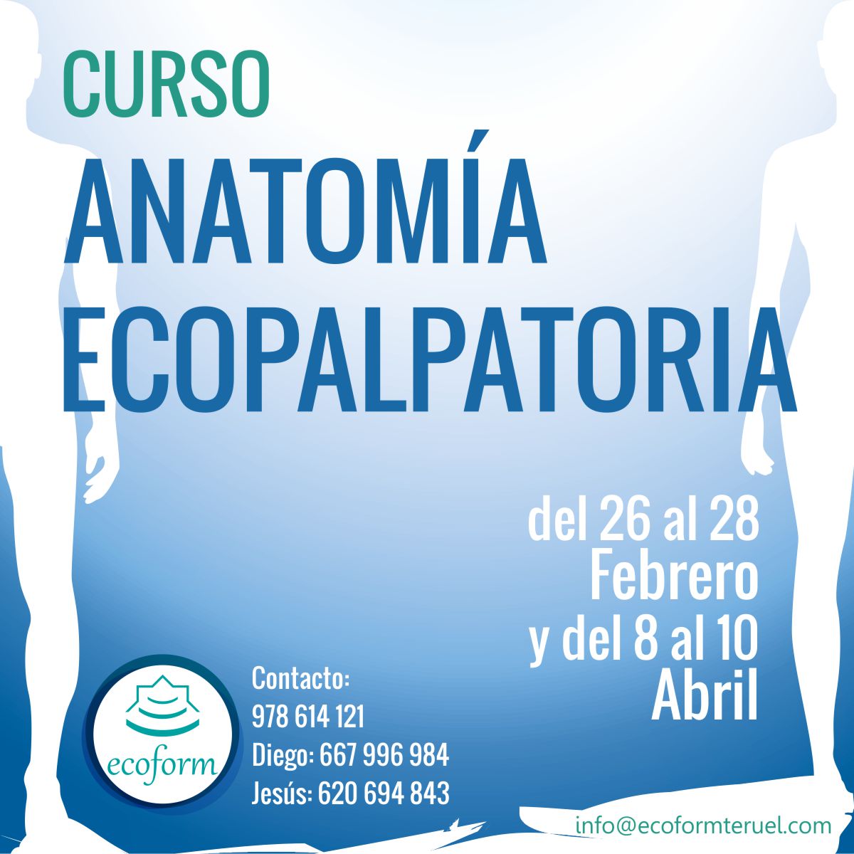Ecoformteruel's tweet photo. Ya queda menos para nuestro #curso de #anatomia #ecopalpatoria
#FelizMiercoles https://t.co/n8d4exUNG9