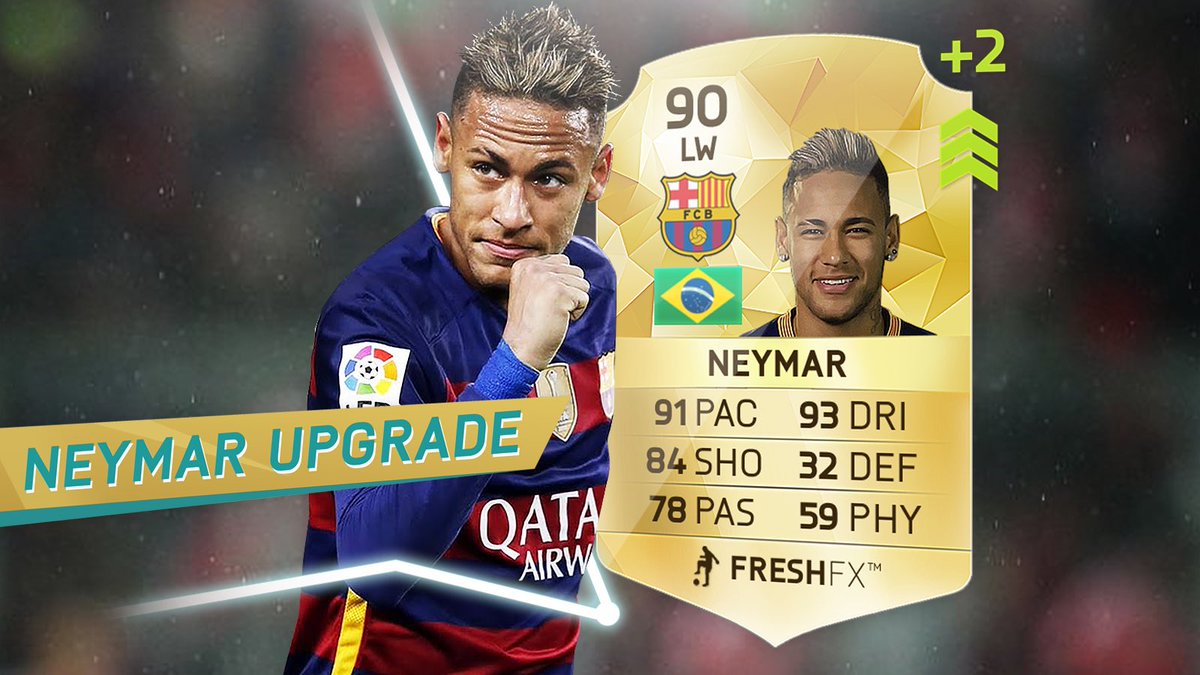 4aron's tweet photo. Neymar potential upgrade! Could we see this? #FIFA16 #Neymar #freshfx https://t.co/6MDmiCnNo3