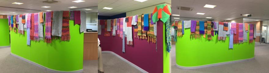 EQUANS_UK's tweet photo. Thanks to everyone who joined us in supporting #ColdHomesWeek last week by knitting scarves! https://t.co/IcZIGFtF9W https://t.co/7AkKTxCEtO