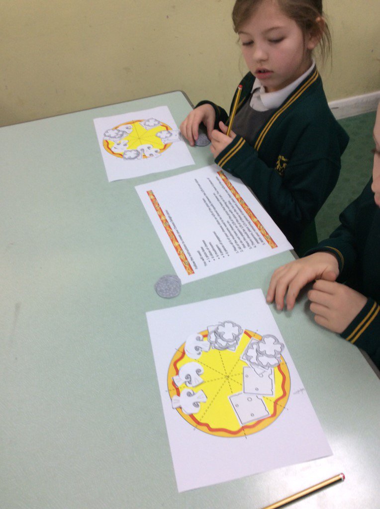 MrsRosefps's tweet photo. Making pizza to help find fractions of amounts #@FazPriGovs #@fazakprimary #@6WoFazakerley https://t.co/7uEwlrjnn8
