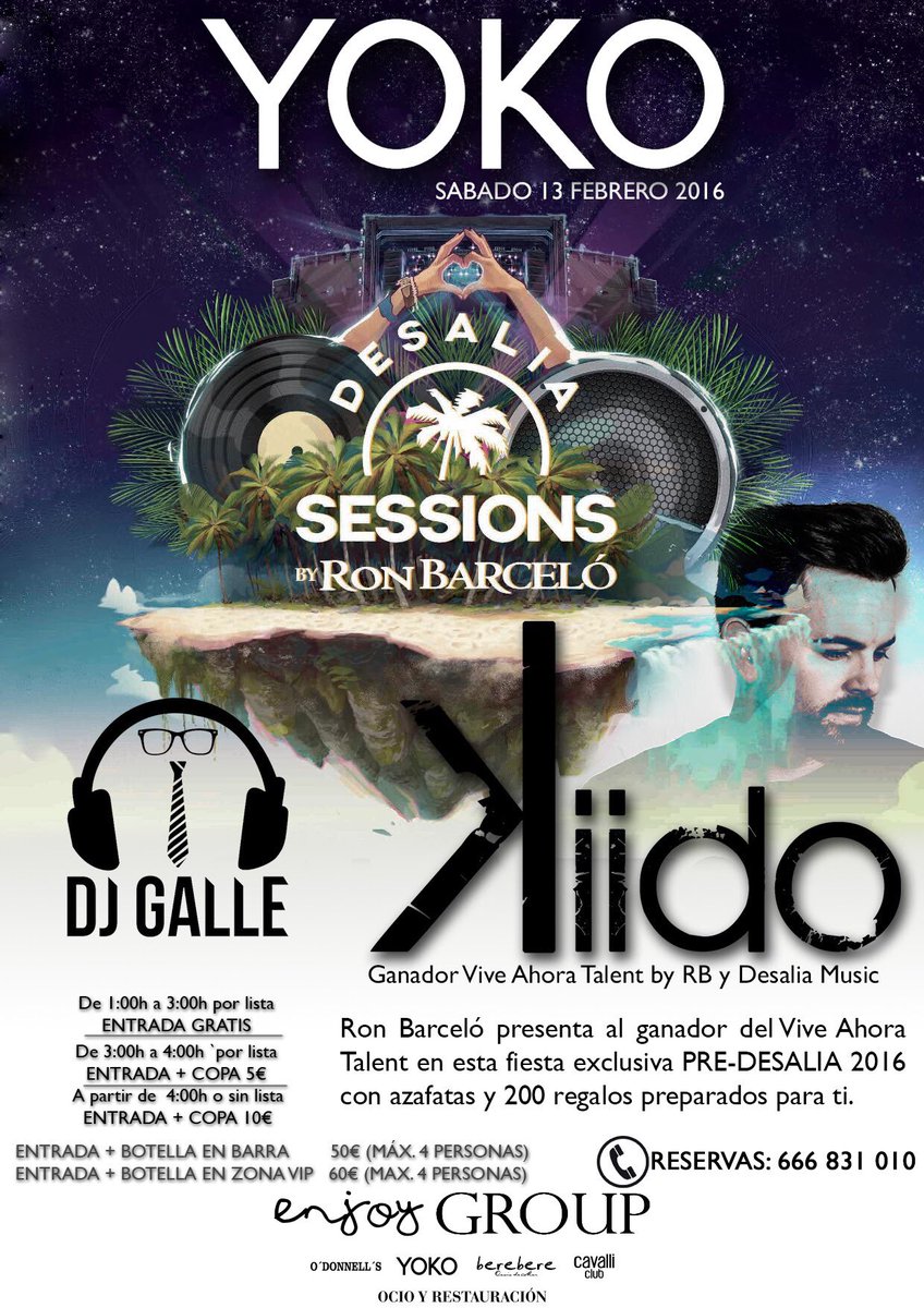 kiidomusic's tweet photo. Miercoles? Ya huele a fin de semana! 😱 Te espero este Sábado 13 en la Sala Yoko. No dejes que te lo cuenten https://t.co/Yi5R1Hzcvt