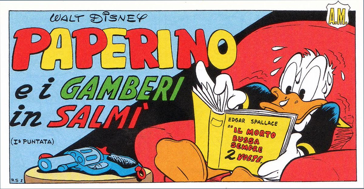 60 anni fa oggi usciva su Topolino la prima storia scritta da Romano Scarpa, "Paperino e i gamberi in salmì"!