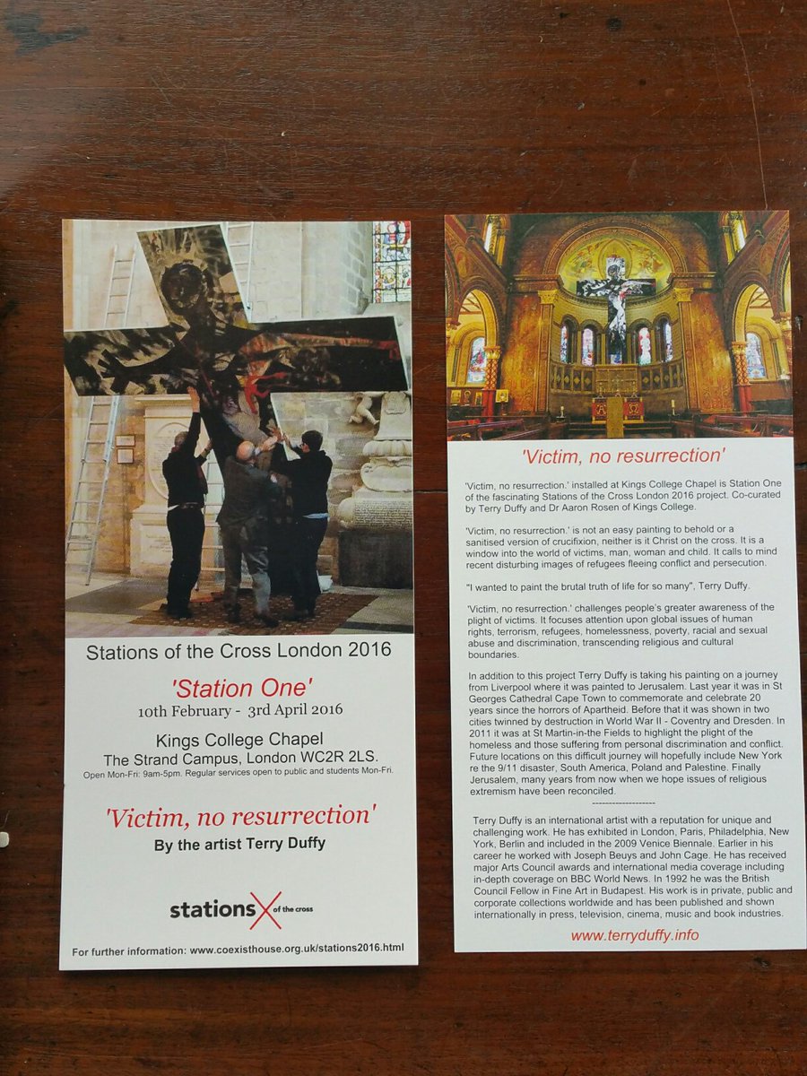 Stations2016L's tweet photo. Highlights of #Stations2016 Launch @KingsCollegeLon and a private view of Station One @TduffyArtist #AaronRosen https://t.co/rMFmGtujrv