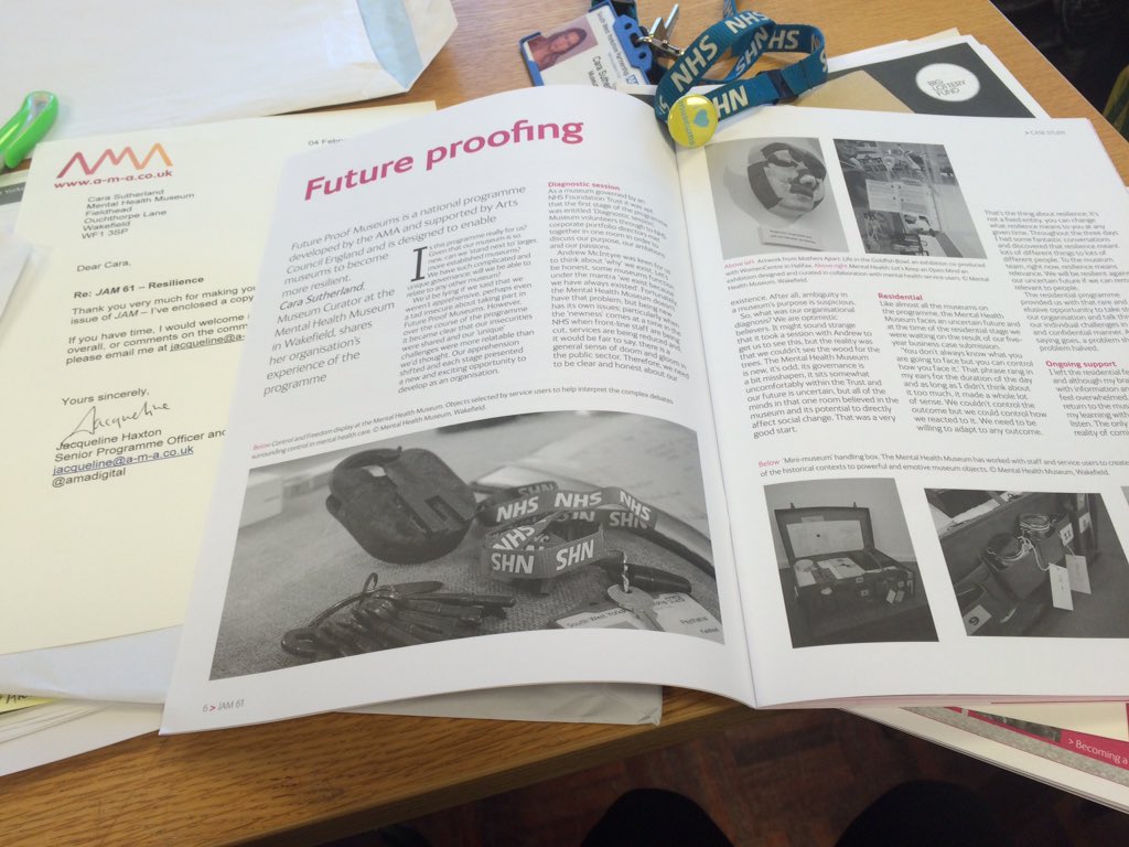 We are chuffed to be featured as a case study in the new @amadigital issue of JAM #futureproofmuseums #wellbeingweds