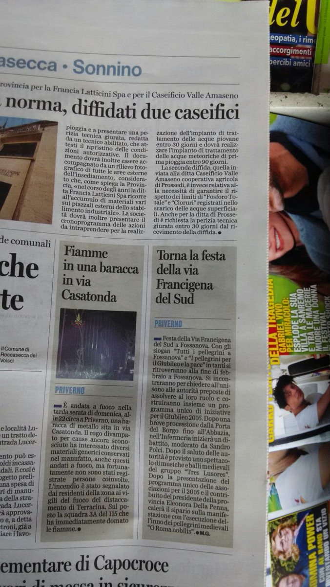 Su <a href="/LatinaOggi/">LatinaOggi</a> articolo sulla festa della via #Francigena del Sud del prossimo 27 febbraio