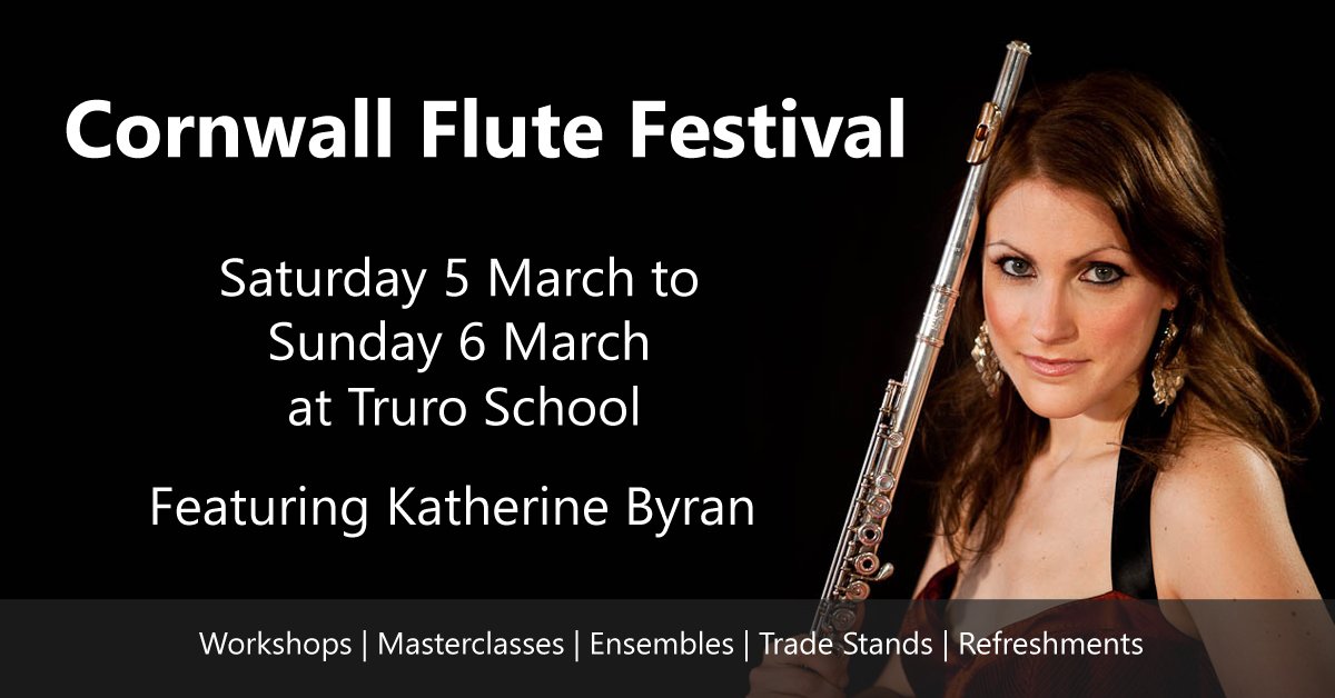 cornmustrust's tweet image. We are counting down the days until our Cornwall Flute Festival starts on Saturday 5 March: cornwallmusicservicetrust.org/cornwall-flute…