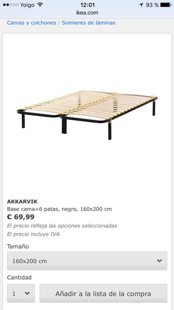 8janius's tweet photo. Vendo "Somier Ikea 160x200 " en #wallapop https://t.co/aIMHZfUB9C https://t.co/I9GF3CWeb3