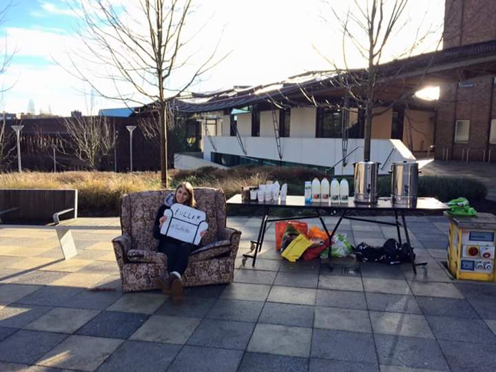 Free tea and coffee on the Great Hall Piazza! Come and visit our very own Central Perk #thereforyou #exetervote