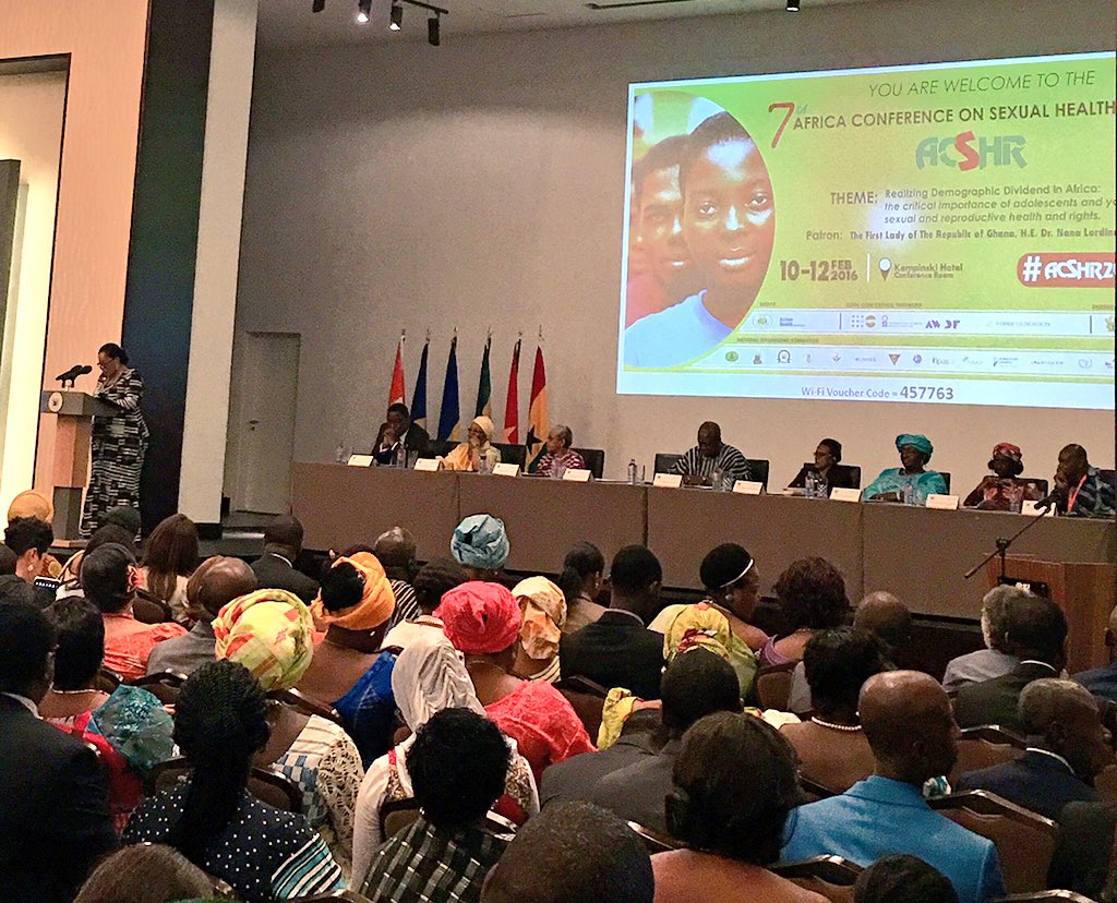 UNFPA_WCARO's tweet image. @FirstLadyGhana: Healthy, well informed &amp;amp; educated population esp young people will transform #Africa #ACSHR2016