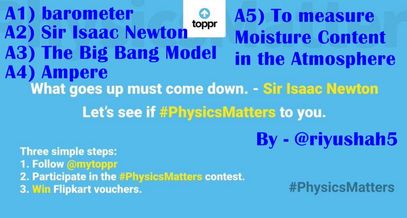 riyushah5's tweet image. @myToppr All answers of #PhysicsMatters contest in one pic, hope to win at least this time with you :)  ---&amp;gt; 55