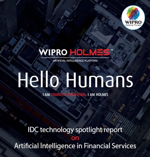 Wipro's tweet photo. In the next 5 years #finsvc will face dramatic changes. #WiproHolmes #AI @dschubmehl @IDC https://t.co/aBH332UuCM https://t.co/0NHZLO1S3g